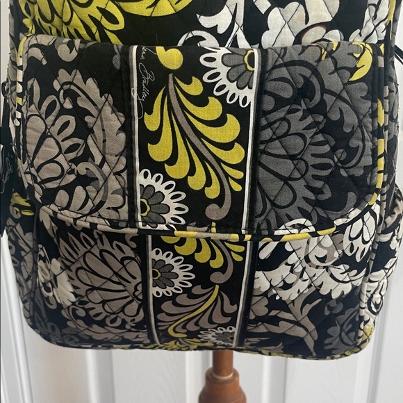 Vera Bradley Baroque quilted floral Backpack travel campus school book bag black main image 12